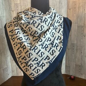 Patricia paris navy and white scar 35”X34”